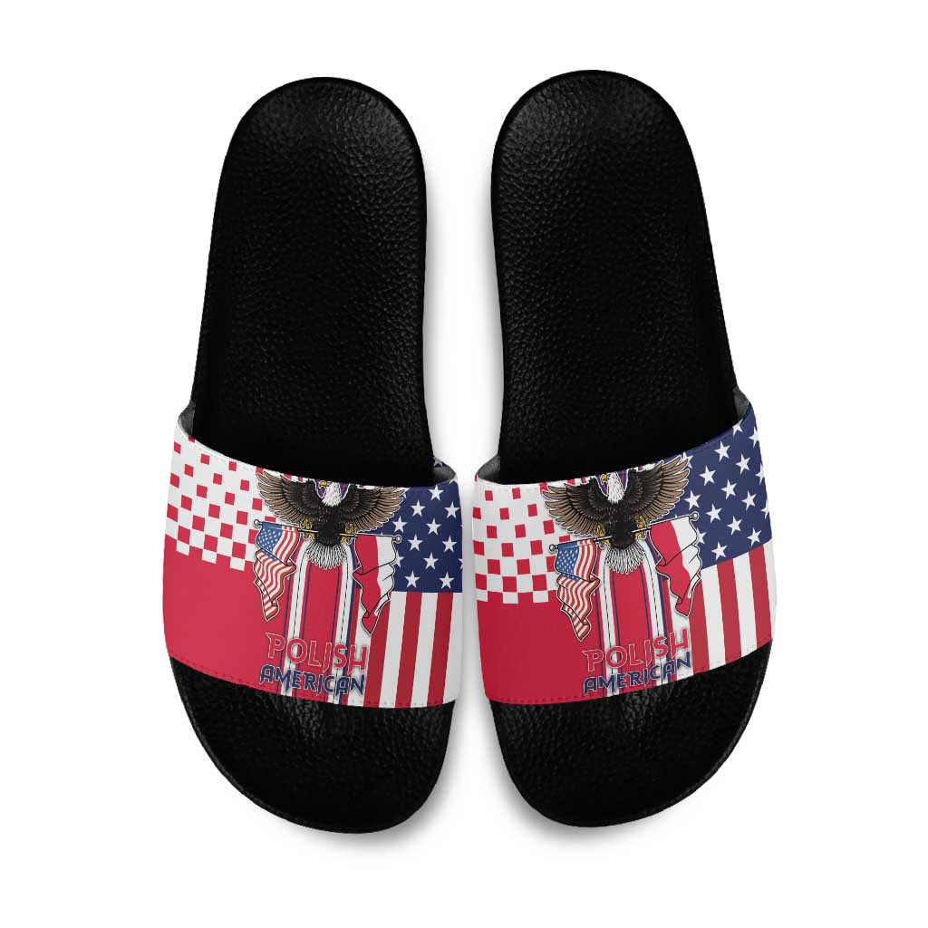 Polish American Heritage Month Slide Sandals Unique Style - Wonder Print Shop