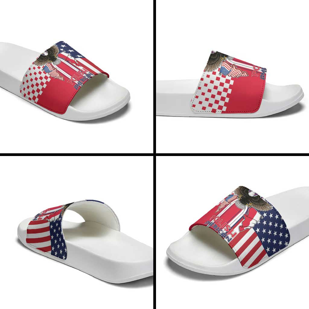 Polish American Heritage Month Slide Sandals Unique Style - Wonder Print Shop
