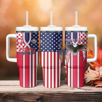 Personalized Polish American Heritage Month Tumbler With Handle Unique Style - Wonder Print Shop