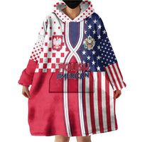 Personalized Polish American Heritage Month Wearable Blanket Hoodie Unique Style - Wonder Print Shop