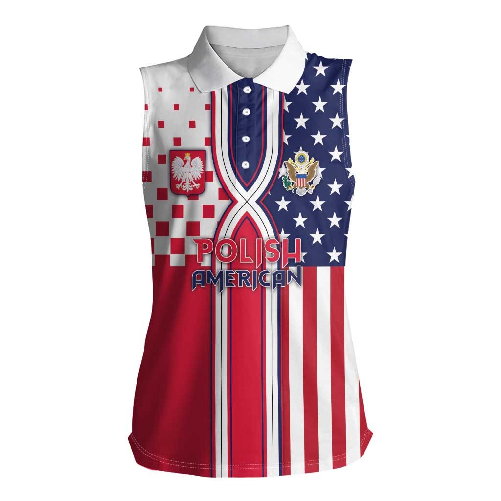 Personalized Polish American Heritage Month Women Sleeveless Polo Shirt Unique Style - Wonder Print Shop