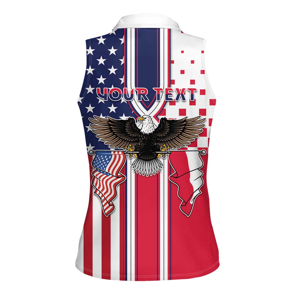 Personalized Polish American Heritage Month Women Sleeveless Polo Shirt Unique Style - Wonder Print Shop