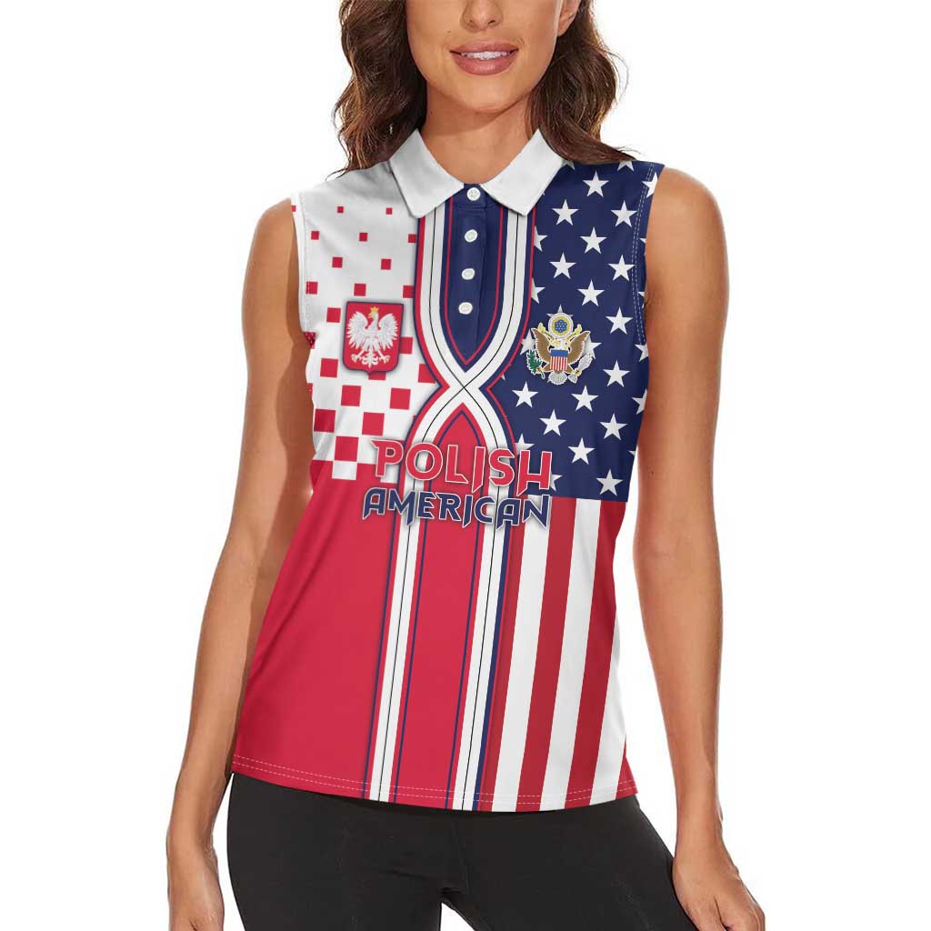 Personalized Polish American Heritage Month Women Sleeveless Polo Shirt Unique Style - Wonder Print Shop