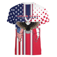 Personalized Polish American Heritage Month Women V-Neck T-Shirt Unique Style - Wonder Print Shop