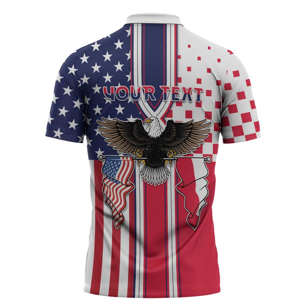 Personalized Polish American Heritage Month Zipper Polo Shirt Unique Style - Wonder Print Shop