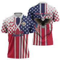 Personalized Polish American Heritage Month Zipper Polo Shirt Unique Style - Wonder Print Shop