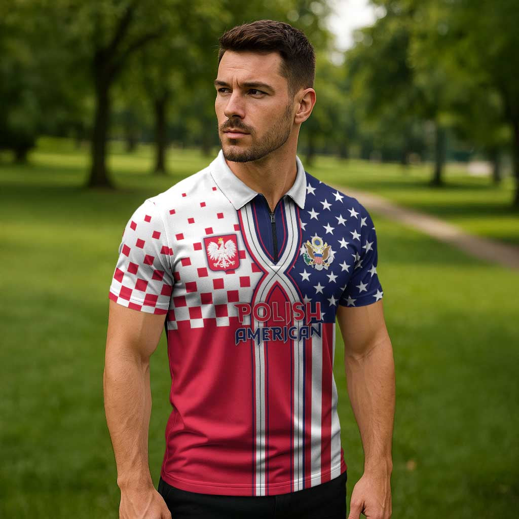 Personalized Polish American Heritage Month Zipper Polo Shirt Unique Style - Wonder Print Shop