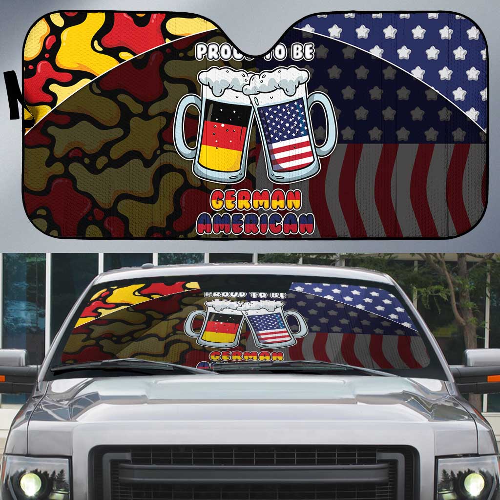 Germany American Heritage Month Auto Sun Shade Beer Funny Style - Wonder Print Shop