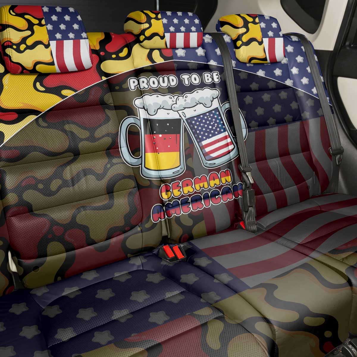 Germany American Heritage Month Back Car Seat Cover Beer Funny Style - Wonder Print Shop