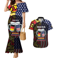 Personalized Germany American Heritage Month Couples Matching Mermaid Dress and Hawaiian Shirt Beer Funny Style - Wonder Print Shop