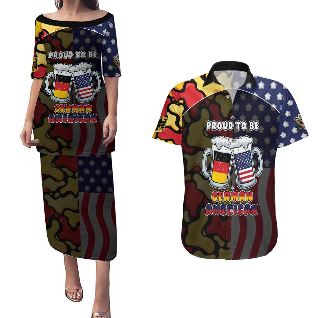 Personalized Germany American Heritage Month Couples Matching Puletasi and Hawaiian Shirt Beer Funny Style - Wonder Print Shop