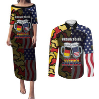 Personalized Germany American Heritage Month Couples Matching Puletasi and Long Sleeve Button Shirt Beer Funny Style - Wonder Print Shop