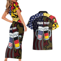 Personalized Germany American Heritage Month Couples Matching Short Sleeve Bodycon Dress and Hawaiian Shirt Beer Funny Style - Wonder Print Shop
