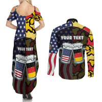 Personalized Germany American Heritage Month Couples Matching Summer Maxi Dress and Long Sleeve Button Shirt Beer Funny Style - Wonder Print Shop