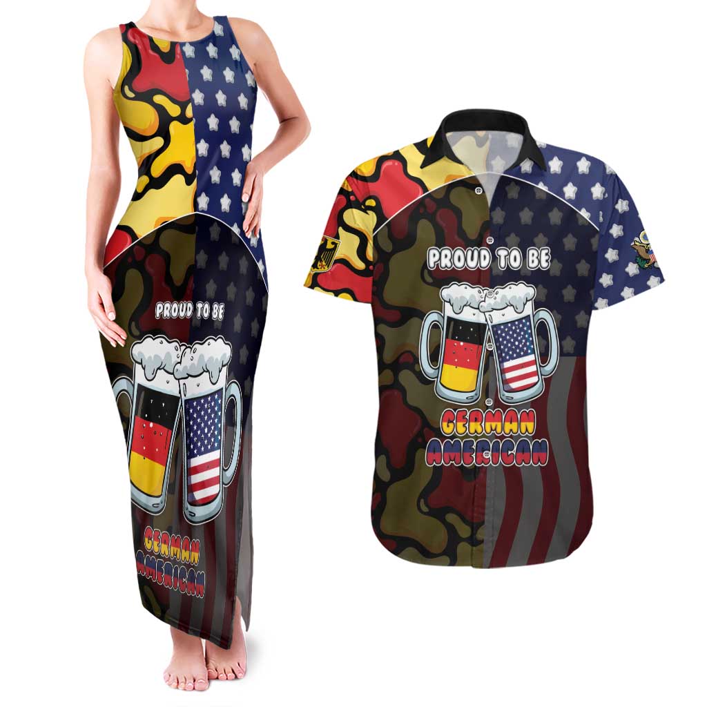 Personalized Germany American Heritage Month Couples Matching Tank Maxi Dress and Hawaiian Shirt Beer Funny Style - Wonder Print Shop