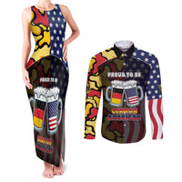 Personalized Germany American Heritage Month Couples Matching Tank Maxi Dress and Long Sleeve Button Shirt Beer Funny Style - Wonder Print Shop