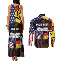 Personalized Germany American Heritage Month Couples Matching Tank Maxi Dress and Long Sleeve Button Shirt Beer Funny Style - Wonder Print Shop