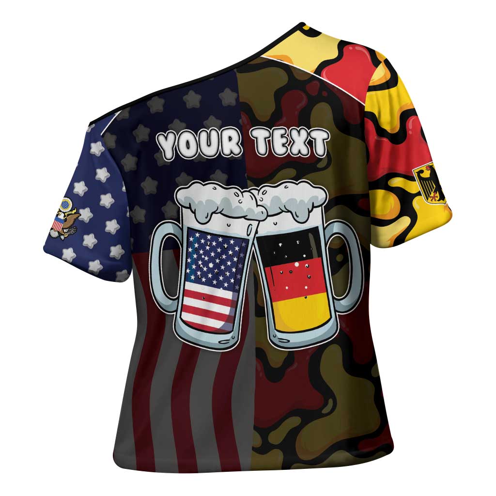 Personalized Germany American Heritage Month Cross Shoulder Shirt Beer Funny Style - Wonder Print Shop