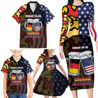 Personalized Germany American Heritage Month Family Matching Long Sleeve Bodycon Dress and Hawaiian Shirt Beer Funny Style - Wonder Print Shop