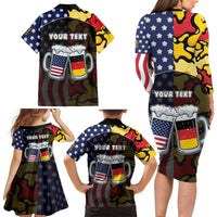 Personalized Germany American Heritage Month Family Matching Long Sleeve Bodycon Dress and Hawaiian Shirt Beer Funny Style - Wonder Print Shop