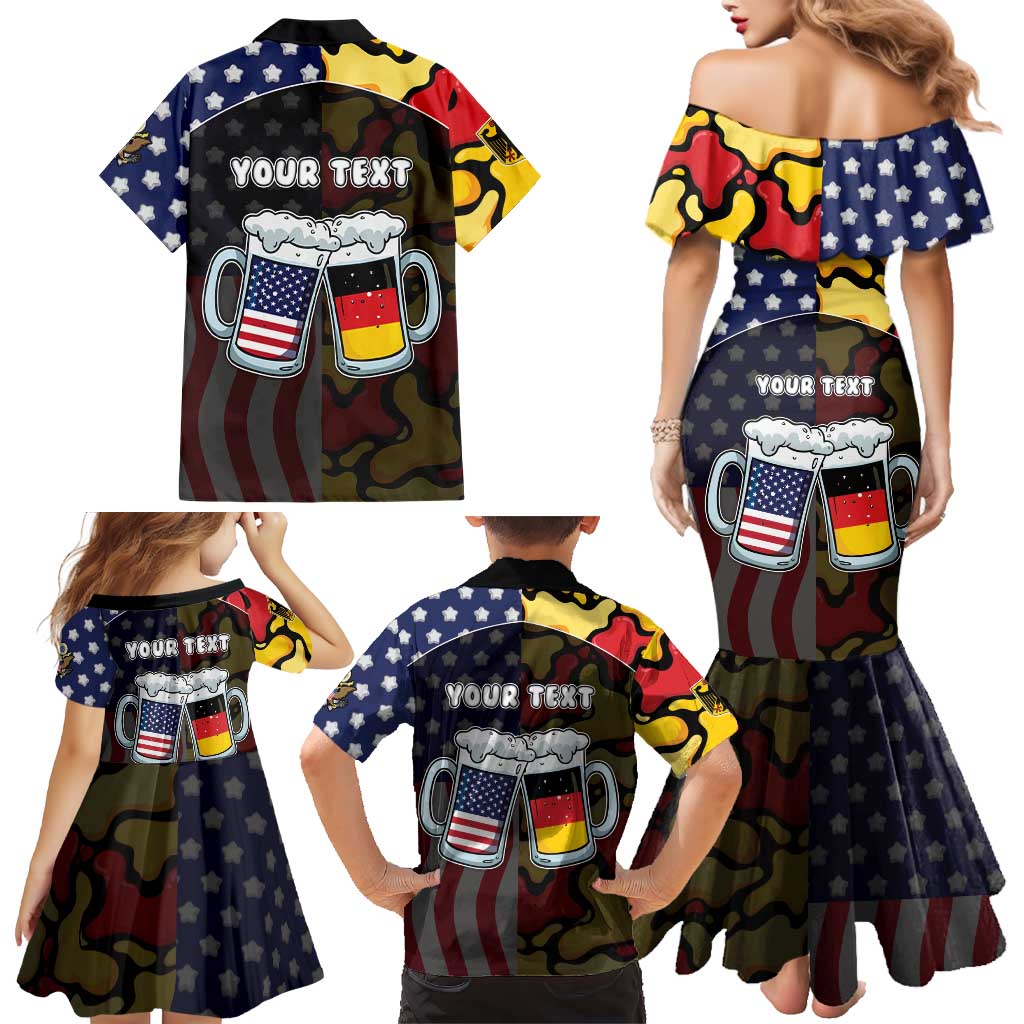 Personalized Germany American Heritage Month Family Matching Mermaid Dress and Hawaiian Shirt Beer Funny Style - Wonder Print Shop