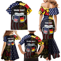 Personalized Germany American Heritage Month Family Matching Mermaid Dress and Hawaiian Shirt Beer Funny Style - Wonder Print Shop