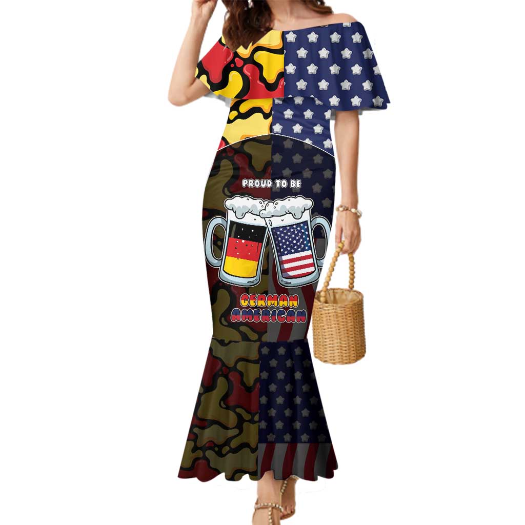 Personalized Germany American Heritage Month Family Matching Mermaid Dress and Hawaiian Shirt Beer Funny Style - Wonder Print Shop