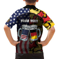 Personalized Germany American Heritage Month Family Matching Off Shoulder Maxi Dress and Hawaiian Shirt Beer Funny Style - Wonder Print Shop