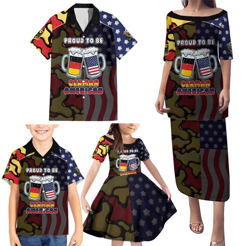 Personalized Germany American Heritage Month Family Matching Puletasi and Hawaiian Shirt Beer Funny Style - Wonder Print Shop