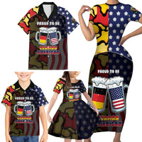 Personalized Germany American Heritage Month Family Matching Short Sleeve Bodycon Dress and Hawaiian Shirt Beer Funny Style - Wonder Print Shop