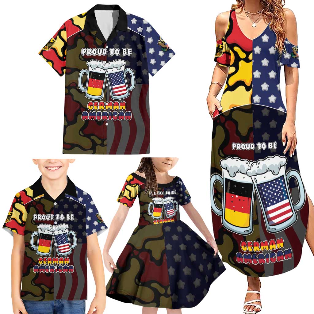 Personalized Germany American Heritage Month Family Matching Summer Maxi Dress and Hawaiian Shirt Beer Funny Style - Wonder Print Shop