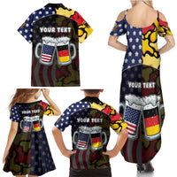 Personalized Germany American Heritage Month Family Matching Summer Maxi Dress and Hawaiian Shirt Beer Funny Style - Wonder Print Shop