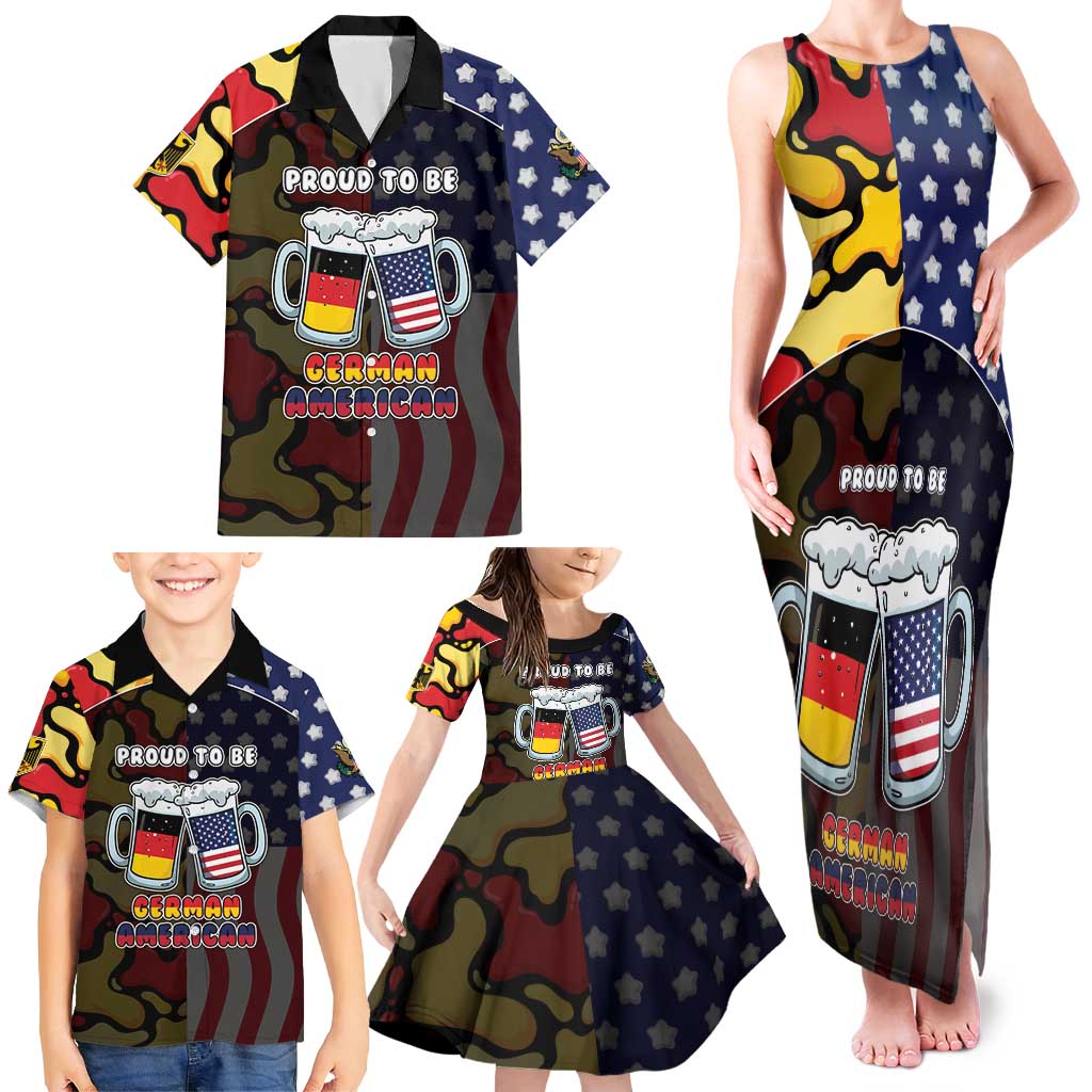 Personalized Germany American Heritage Month Family Matching Tank Maxi Dress and Hawaiian Shirt Beer Funny Style - Wonder Print Shop
