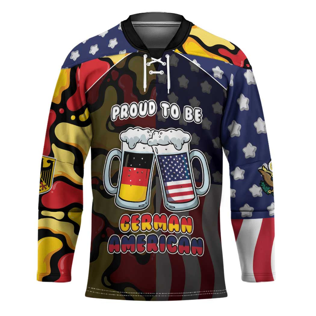 Personalized Germany American Heritage Month Hockey Jersey Beer Funny Style - Wonder Print Shop