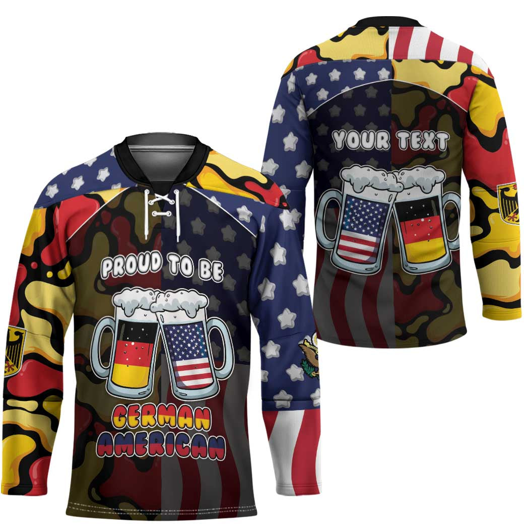 Personalized Germany American Heritage Month Hockey Jersey Beer Funny Style - Wonder Print Shop