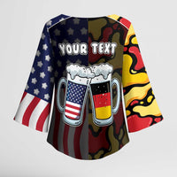 Personalized Germany American Heritage Month Kimono Sleeve Blouse Beer Funny Style - Wonder Print Shop