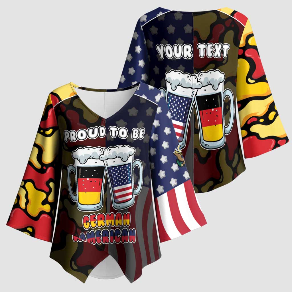 Personalized Germany American Heritage Month Kimono Sleeve Blouse Beer Funny Style - Wonder Print Shop