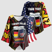 Personalized Germany American Heritage Month Kimono Sleeve Blouse Beer Funny Style - Wonder Print Shop
