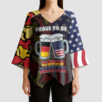 Personalized Germany American Heritage Month Kimono Sleeve Blouse Beer Funny Style - Wonder Print Shop