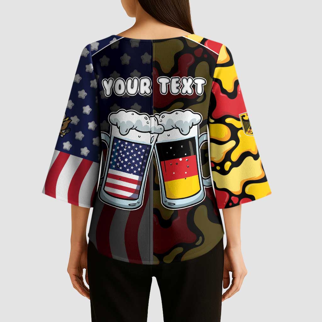 Personalized Germany American Heritage Month Kimono Sleeve Blouse Beer Funny Style - Wonder Print Shop