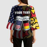 Personalized Germany American Heritage Month Kimono Sleeve Blouse Beer Funny Style - Wonder Print Shop