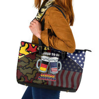 Germany American Heritage Month Leather Tote Bag Beer Funny Style - Wonder Print Shop