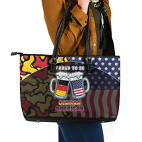 Germany American Heritage Month Leather Tote Bag Beer Funny Style - Wonder Print Shop