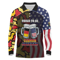 Personalized Germany American Heritage Month Long Sleeve Polo Shirt Beer Funny Style - Wonder Print Shop