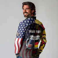 Personalized Germany American Heritage Month Long Sleeve Polo Shirt Beer Funny Style - Wonder Print Shop