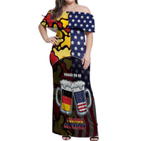 Personalized Germany American Heritage Month Off Shoulder Maxi Dress Beer Funny Style - Wonder Print Shop