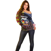 Personalized Germany American Heritage Month Off Shoulder Sweater Beer Funny Style - Wonder Print Shop
