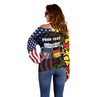 Personalized Germany American Heritage Month Off Shoulder Sweater Beer Funny Style - Wonder Print Shop