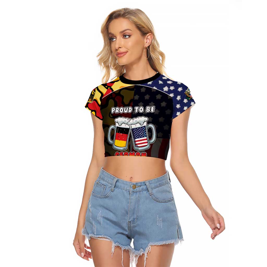 Personalized Germany American Heritage Month Raglan Cropped T Shirt Beer Funny Style - Wonder Print Shop