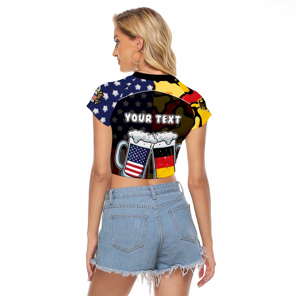 Personalized Germany American Heritage Month Raglan Cropped T Shirt Beer Funny Style - Wonder Print Shop